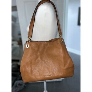 Michael Kors Cognac Raven Large Leather Shoulder Bag #318
